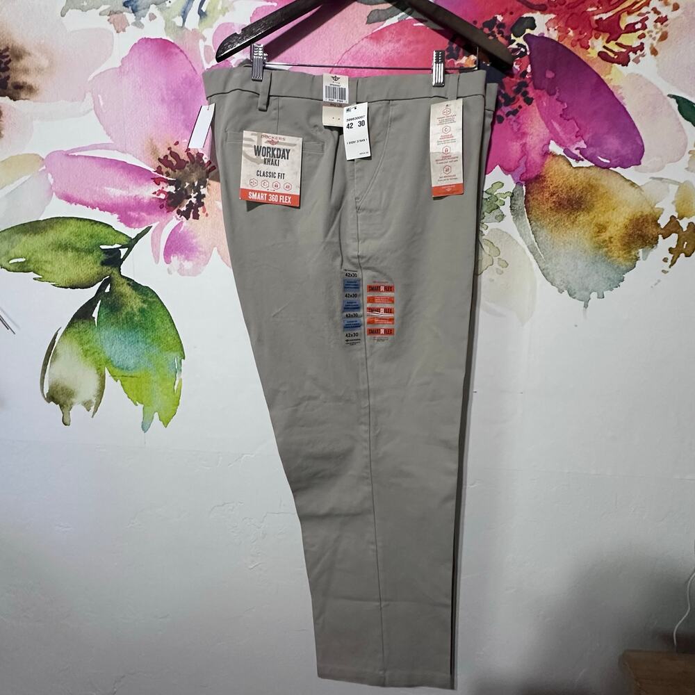 Mens Dockers Straight Workday Khaki Stretch Pants 40X30 Smart 360 Flex Tan NWT